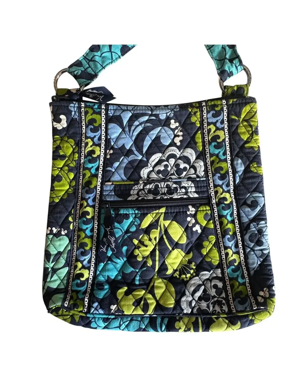 Vera Bradley Disney Parks Wheres Mickey Hipster Bag Floral Zip Crossbody Purse